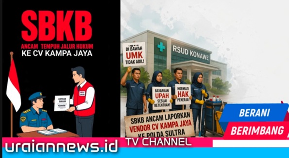UPAH TENAGA KEBERSIHAN RSUD KONAWE DI BAWAH UMK, SBKB ANCAM LAPORKAN VENDOR CV KAMPA JAYA KE POLDA SULTRA