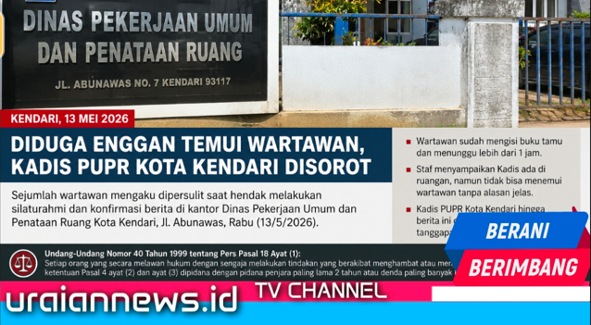 Diduga Enggan Temui Wartawan, Kadis PUPR Kota Kendari Disorot