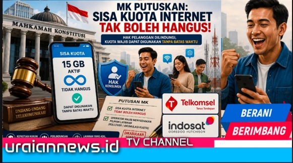 Pengguna Internet Lega, MK Putuskan Sisa Kuota Tak Boleh Hangus